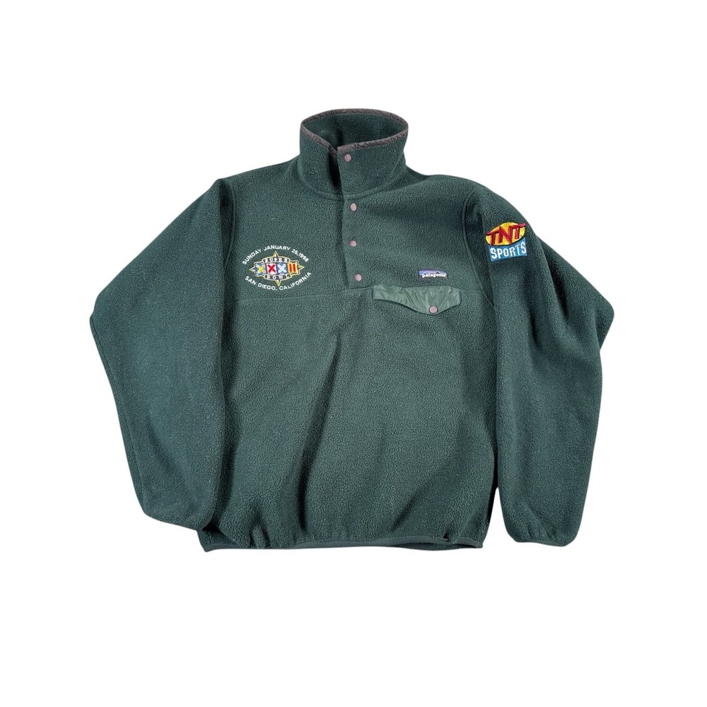 Vintage Patagonia Synchilla Snap Pullover Fleece Jacket Mens‎ Small Green Purple